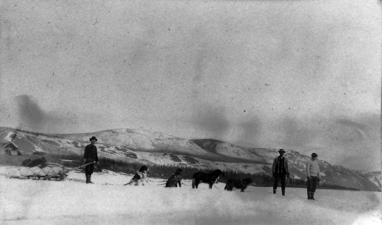 Travelling in Winter, c1910.