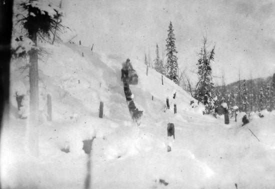 Travelling in Winter, c1909.