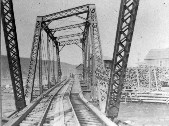 Klondike Mines Railway Bridge, May 1909.
