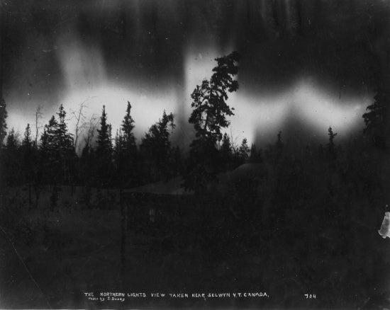 The Northern Lights View taken near Selwyn Y.T., c1908.