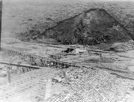 Bonanza Dam Under Construction, c1906.