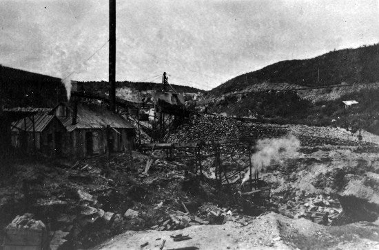 George Williams Open Cut Mine, 8A Below Discovery, Bonanza Creek, Summer 1911.