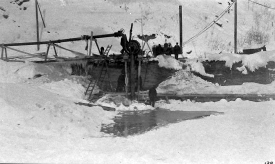 Removing Water from a Dredge Pond, 1913.