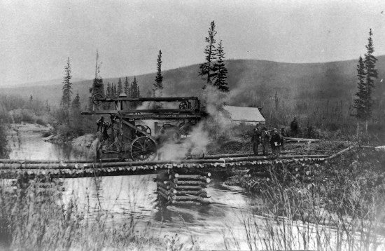 Drill No. 1 Crossing New Bridge, Indian River, c1912.