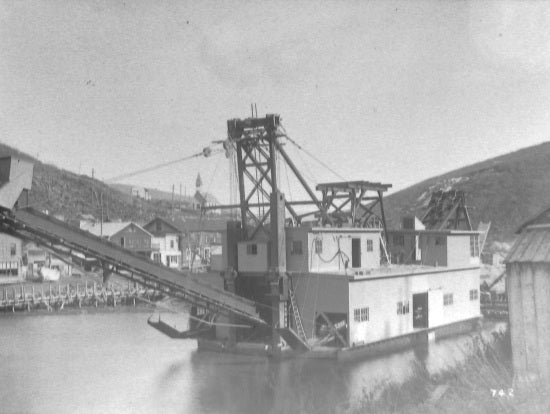 Yukon Gold Company Dredge No. 8 Under Construction, 1911.