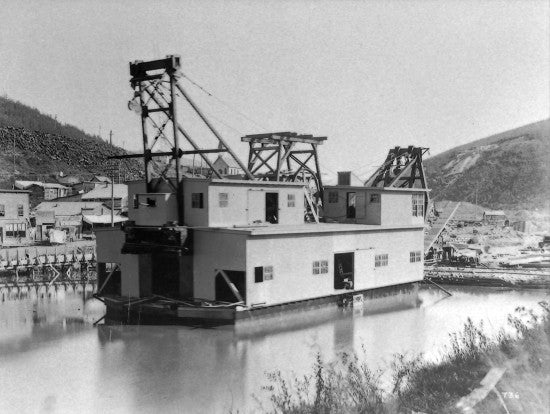 Yukon Gold Company Dredge No. 8 Under Construction, 1911.