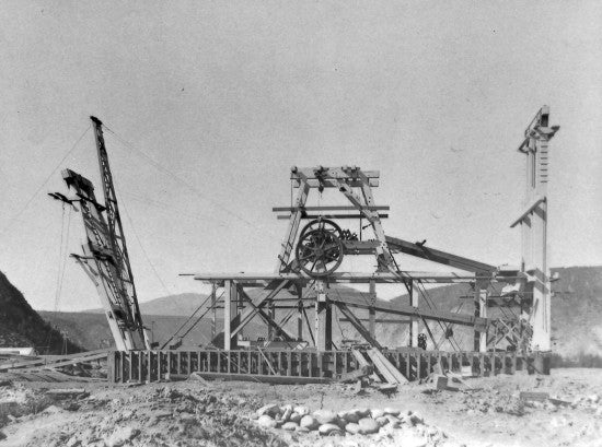 Yukon Gold Company Dredge Under Construction, 1906.
