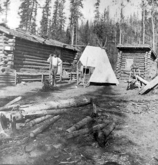 Portrait in the Yard, c1900.