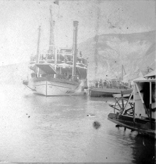 Boats at Dawson, c1900.