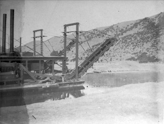 Dredge Showing Tailing Stacker, c1914.