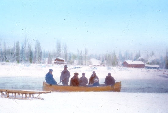 Travelling by Canoe, c1940.