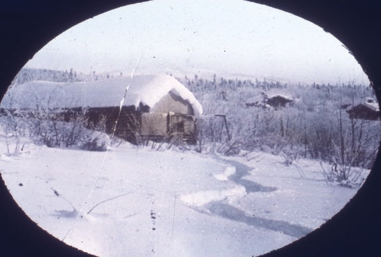 Cabin in Winter, c1900.