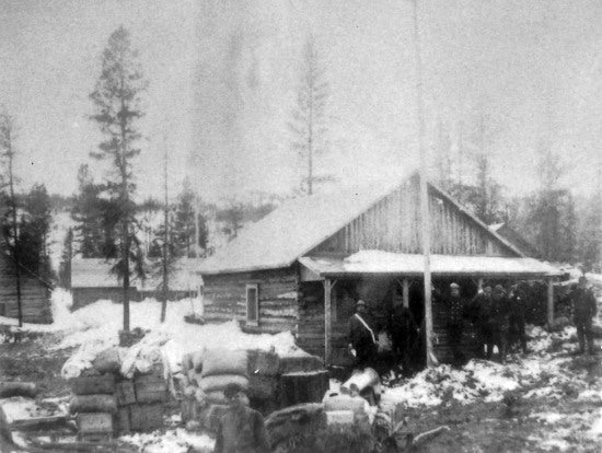 The Northwest Mounted Police Station at Log Cabin, c1897