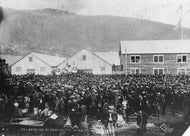 Celebration at Dawson City, of US Naval Victories, 1898.