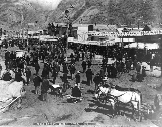 Front Street, Dawson City, 1898.