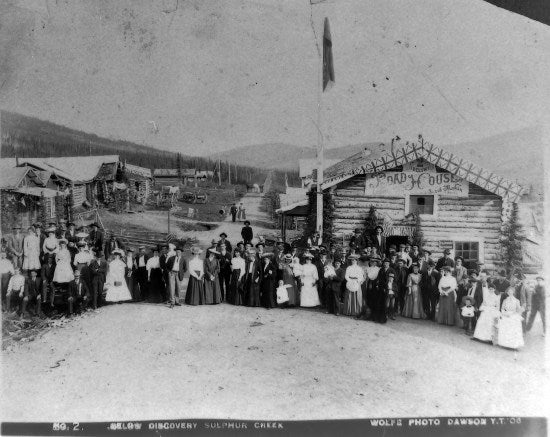 Celebrating July 4th, 1906, No. 2 Below Discovery, Sulphur Creek.
