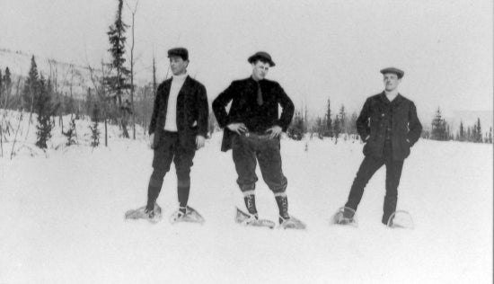 Group Portrait with Snowshoes, c1915.