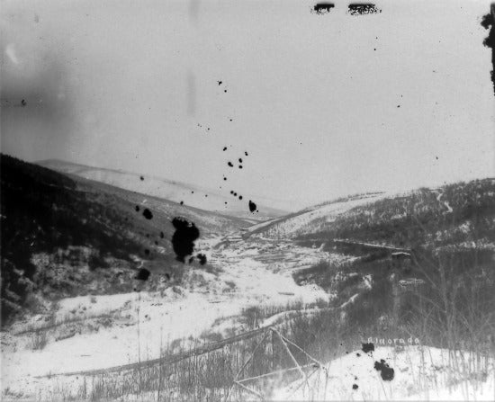Mining Operation in Winter, Eldorado Creek, c1898.