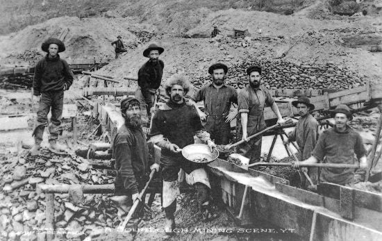 A Sourdough Mining Scene, c1900.