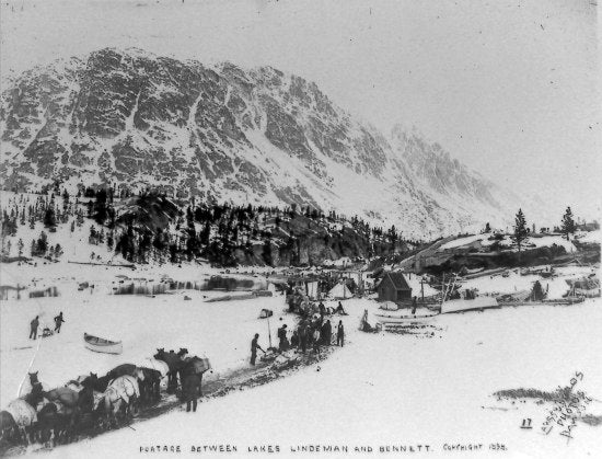 Portage Between Lakes Lindeman and Bennet, 1898.