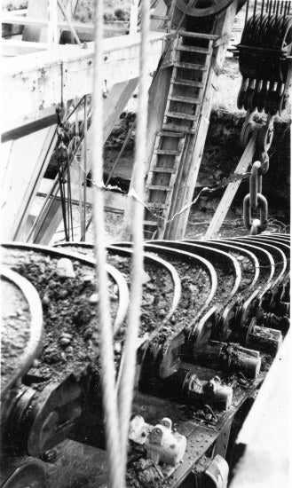 Dredge Bucket Line, c1940.