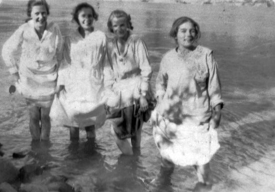 A Summer Dip in the Water, c1915.