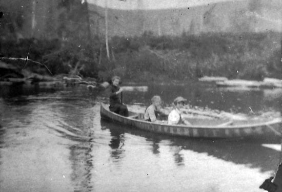 Travelling by Canoe, c1915.