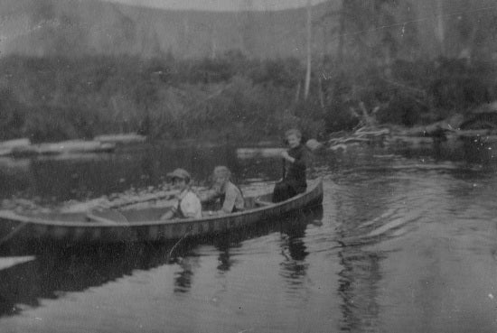 Travelling by Canoe, c1915.