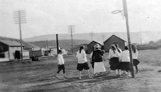 Playing Basketball, c1915.