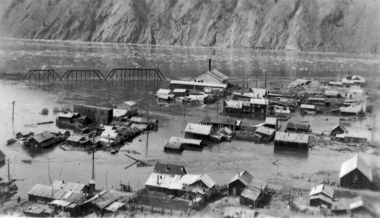 Flood in Dawson City, c1930.