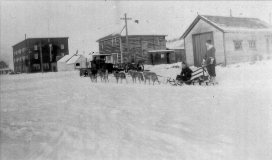 Dog Sledding in Whitehorse, c1930.