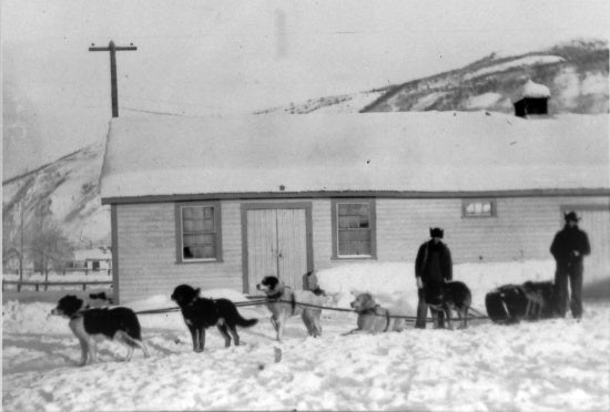 Travelling by Dog Sled, c1935.