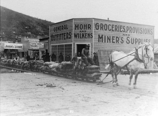 Alaska Commercial Company Railroad,  Dawson City, c1900.