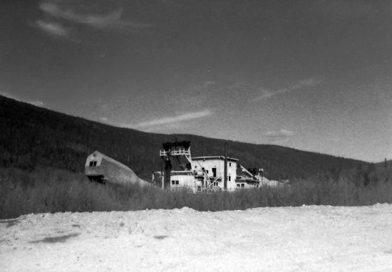 Dredge at Meadow Gulch on Sulphur Creek, 1984