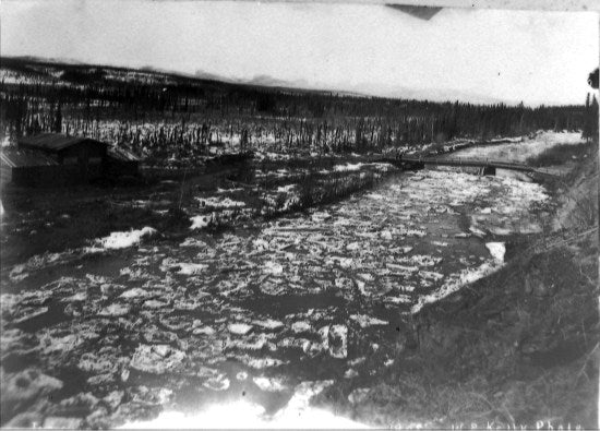 Ice Commencing to Flow, Indian River, 1908.