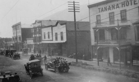 Tanana Hotel, Third Avenue, Dawson City, c1920.