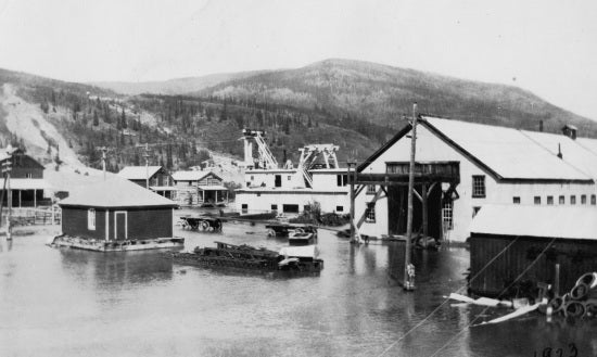 Guggieville During Spring Flooding, c1920.