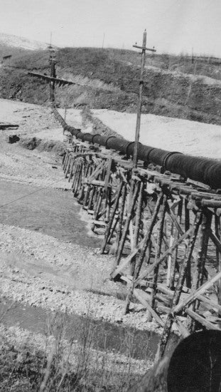 Pipeline from the Main Ditch, c1920.