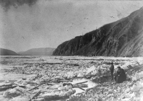 Watching the Ice Go on the Yukon River, May 10, 1905.