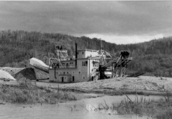 Dredge No. 4 Working on Hunker Creek, c1970.