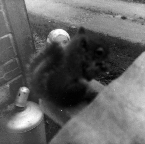 Star Jones and Squirrel at Harper House, 1981.