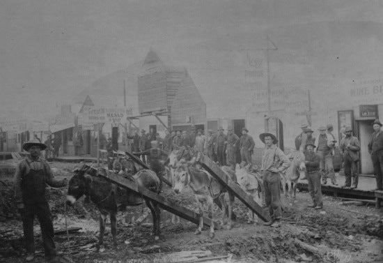 Street Scene at Dawson, c1898.
