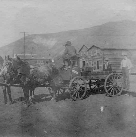 Horse drawn North American Transportation and Trading Company Wagon, c1900.