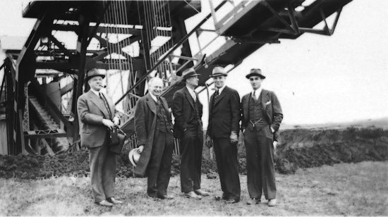 Group Portrait during Reconstruction of Dredge No. 4, c1941.