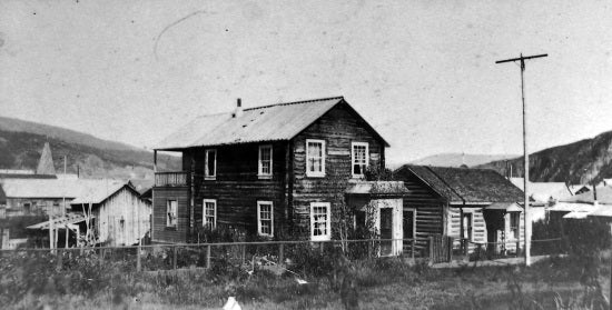 Log Home, Dawson City, c1915.