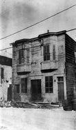 Moving a House in Dawson, c1915.
