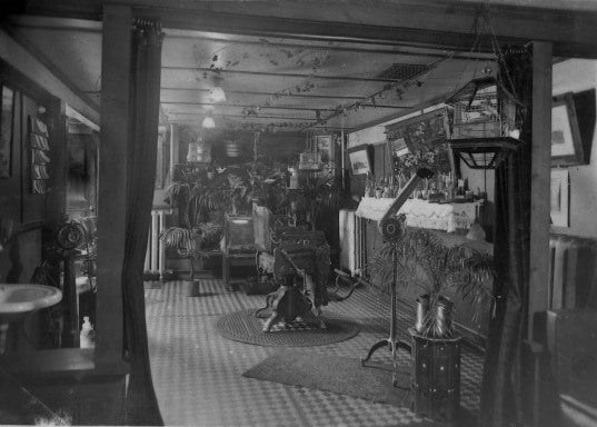 Dave William's Barber Shop, c1920.