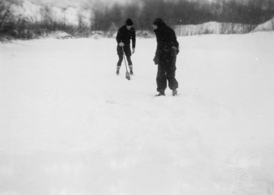 Dredge Pond Skating Rink, 1938.