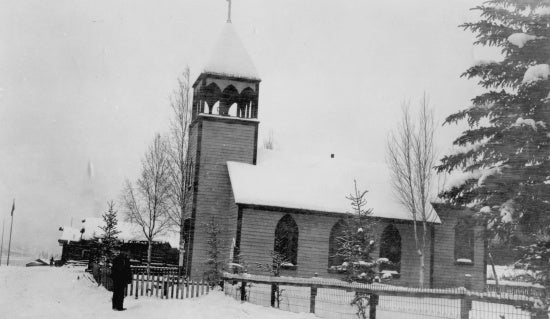 St. Barnabas Church, Moosehide Village, 1939.