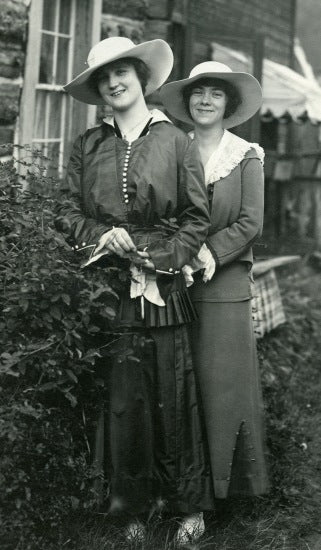 Betty Boyle and Miss Beckett, c1916.